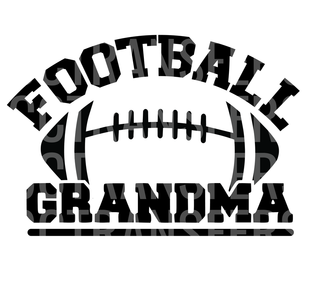 Football Grandma Bold Arch with Football Graphic (DTF)