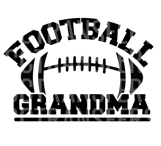 Football Grandma Bold Arch with Football Graphic (DTF)