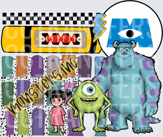 Monsters Inc Sully Mike Boo Doors Scream Canister (DTF)