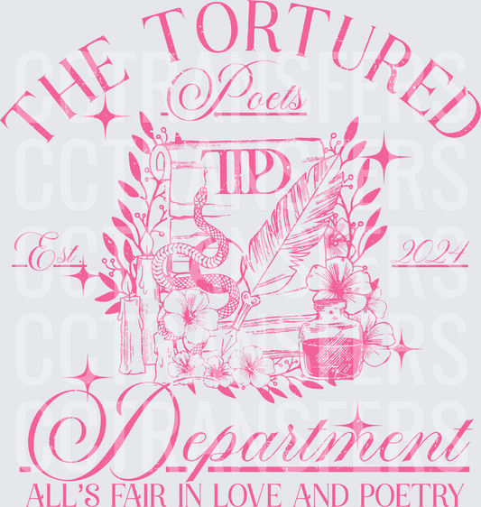 The Tortured Poets Department Est. 2024 Pink Floral (DTF)