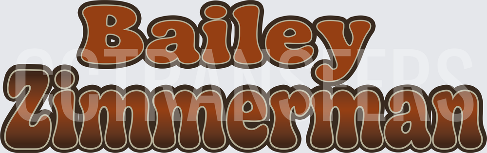 Retro Groovy Bold Brown Country Artist Name (DTF)