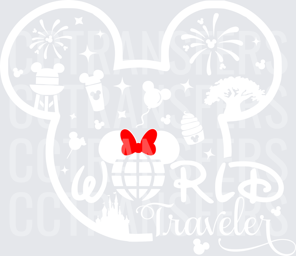 Red Classic Bow Silhouette (DTF)