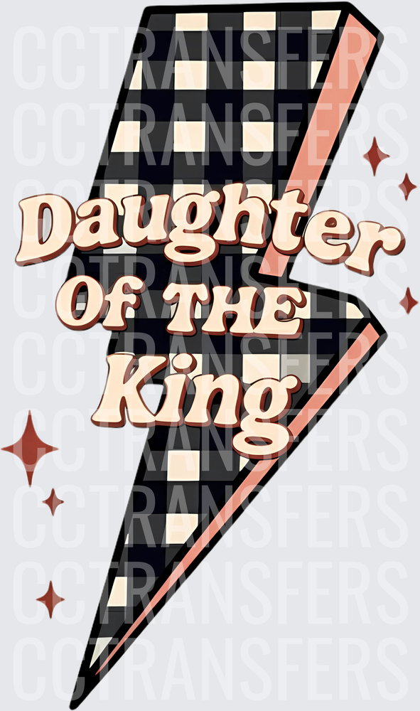 Daughter Of The King Buffalo Plaid Lightning Bolt (DTF)