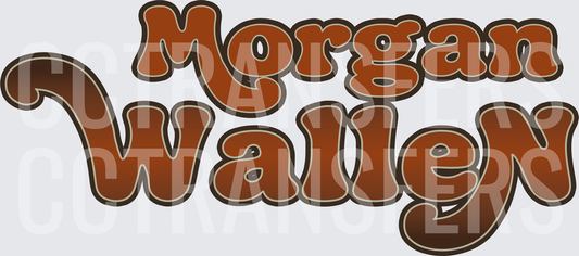 Retro Groovy Morgan Wallen Bold Typography (DTF)