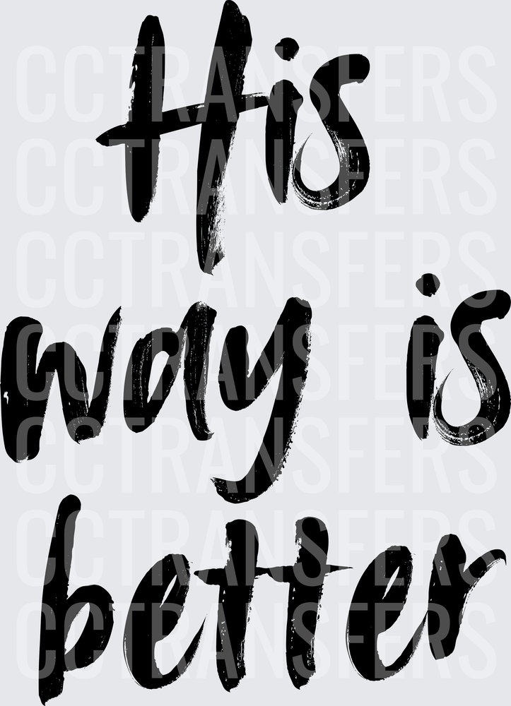 His Way Is Better Bold Brush Script Faith (DTF)