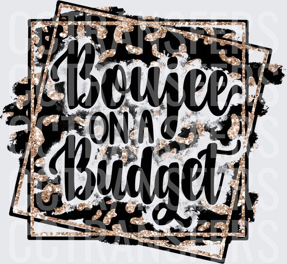 Boujee On A Budget Glitter Leopard Brush Stroke (DTF)