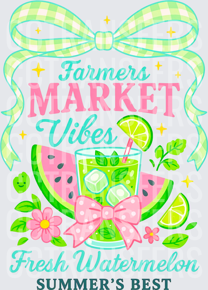 Farmers Market Vibes Fresh Watermelon Summer's Best (DTF)