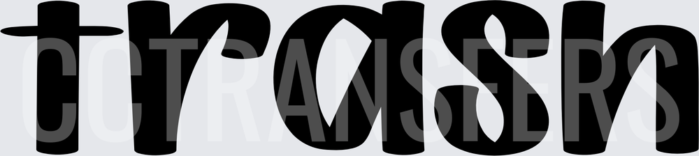 Bold Lowercase Trash Typography Design (DTF)