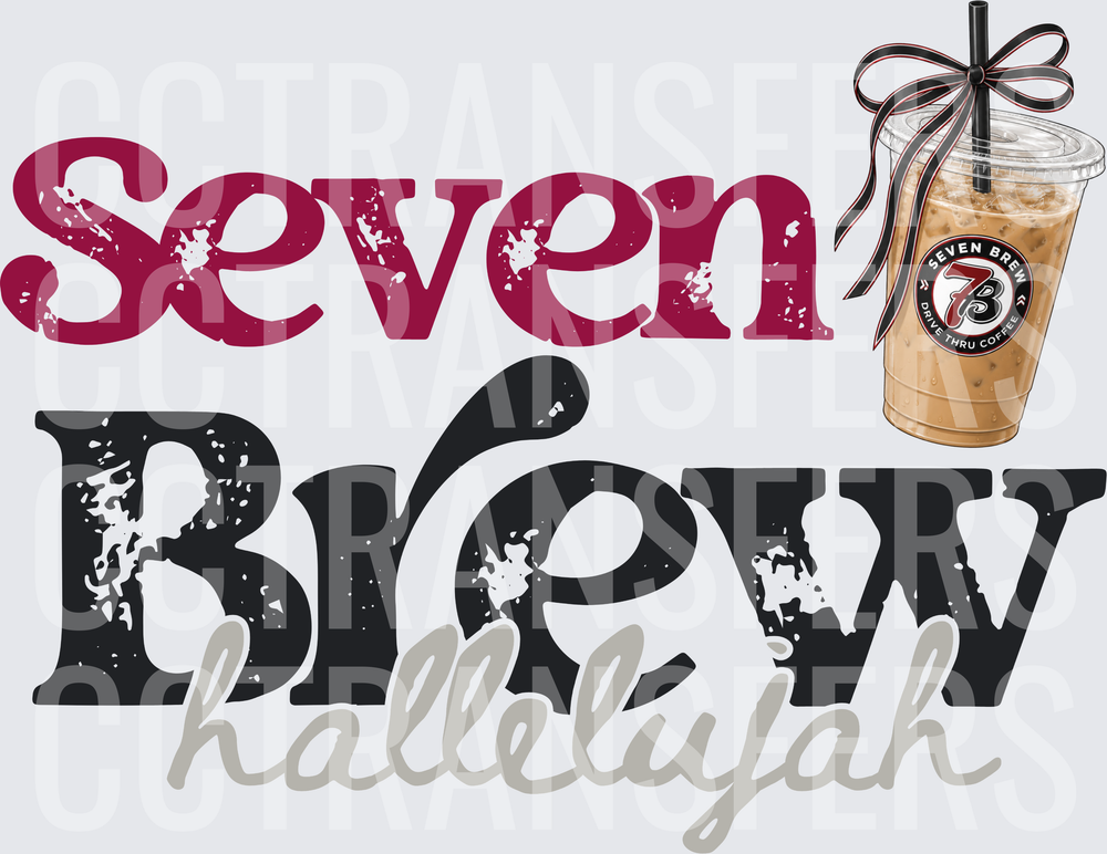 Seven Brew Hallelujah Iced Coffee Cup With Bow (DTF)