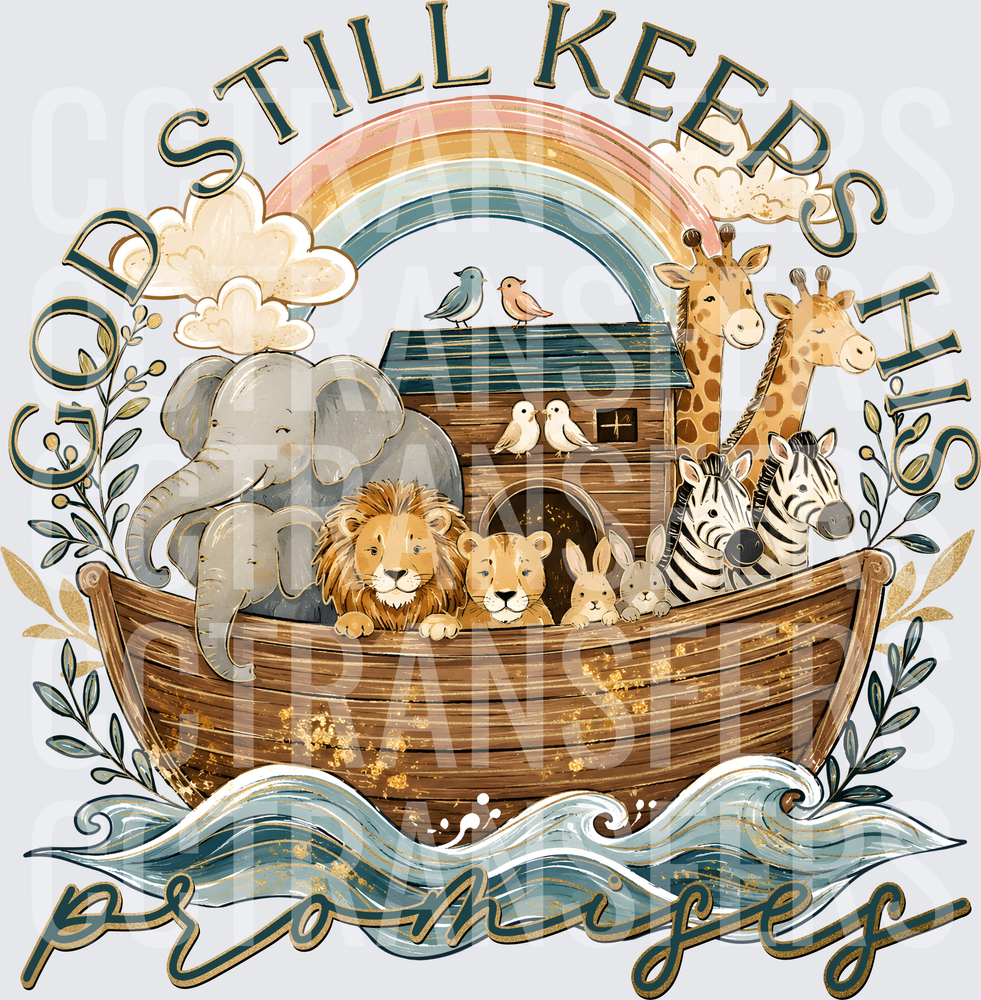 God Still Keeps His Promises Noah's Ark Animals (DTF)