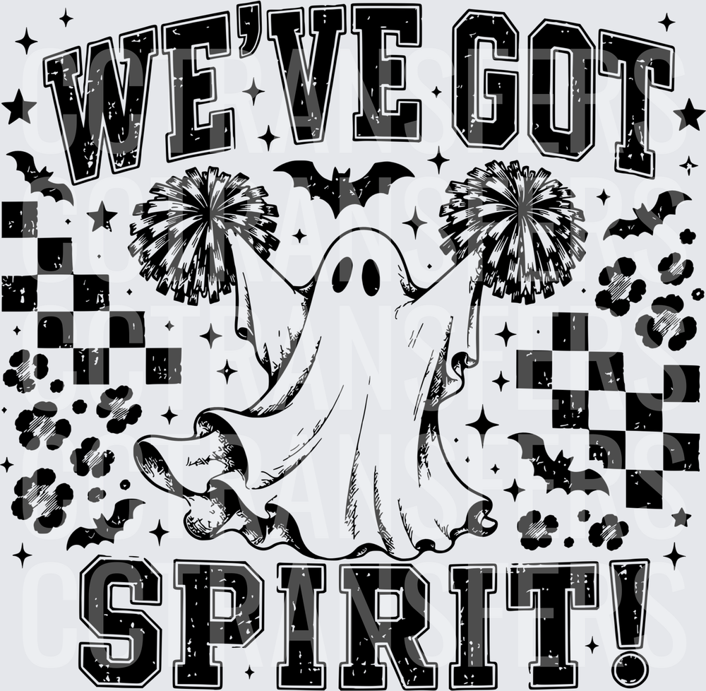 We've Got Spirit Cheerleader Ghost Halloween (DTF)