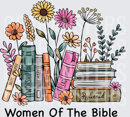 Women Of The Bible Floral Books Stack (DTF)