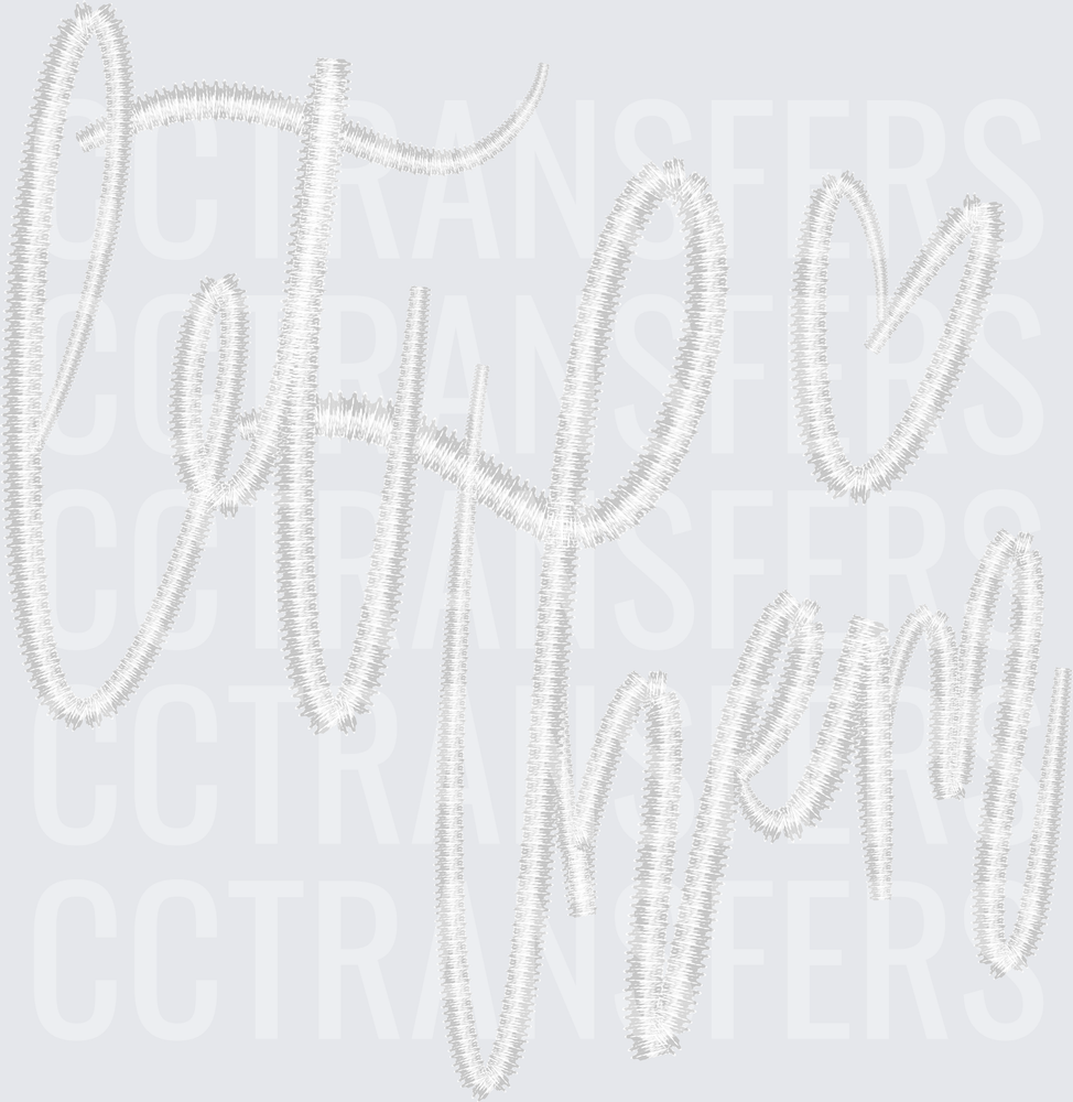 Let Peace Reign Embroidery Style Script (DTF)
