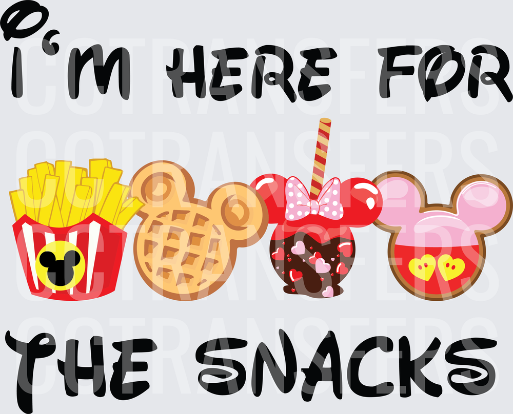 I'm Here For The Snacks Theme Park Treats (DTF)