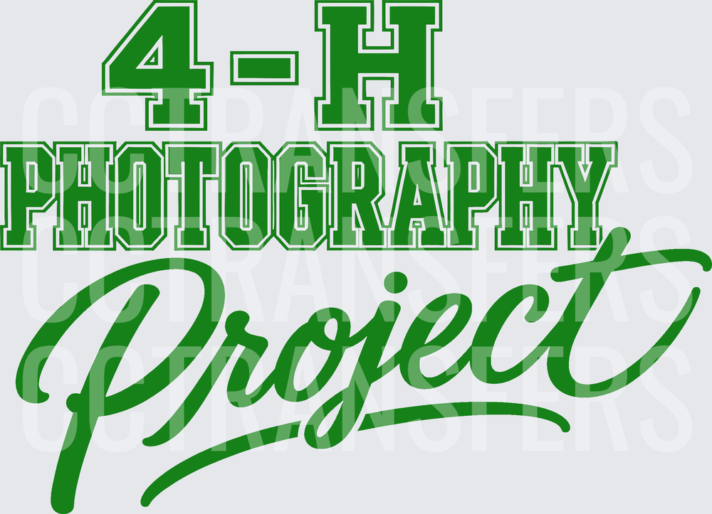 4-H Photography Project Green Varsity Script Design (DTF)