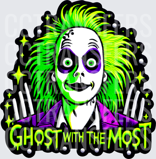 Beetlejuice Ghost With The Most Embroidery Style (DTF)