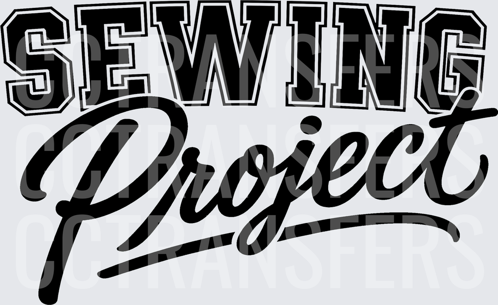 Sewing Project Bold Varsity Script Lettering (DTF)