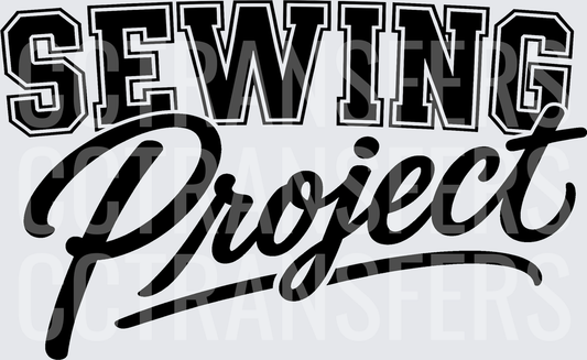 Sewing Project Bold Varsity Script Lettering (DTF)
