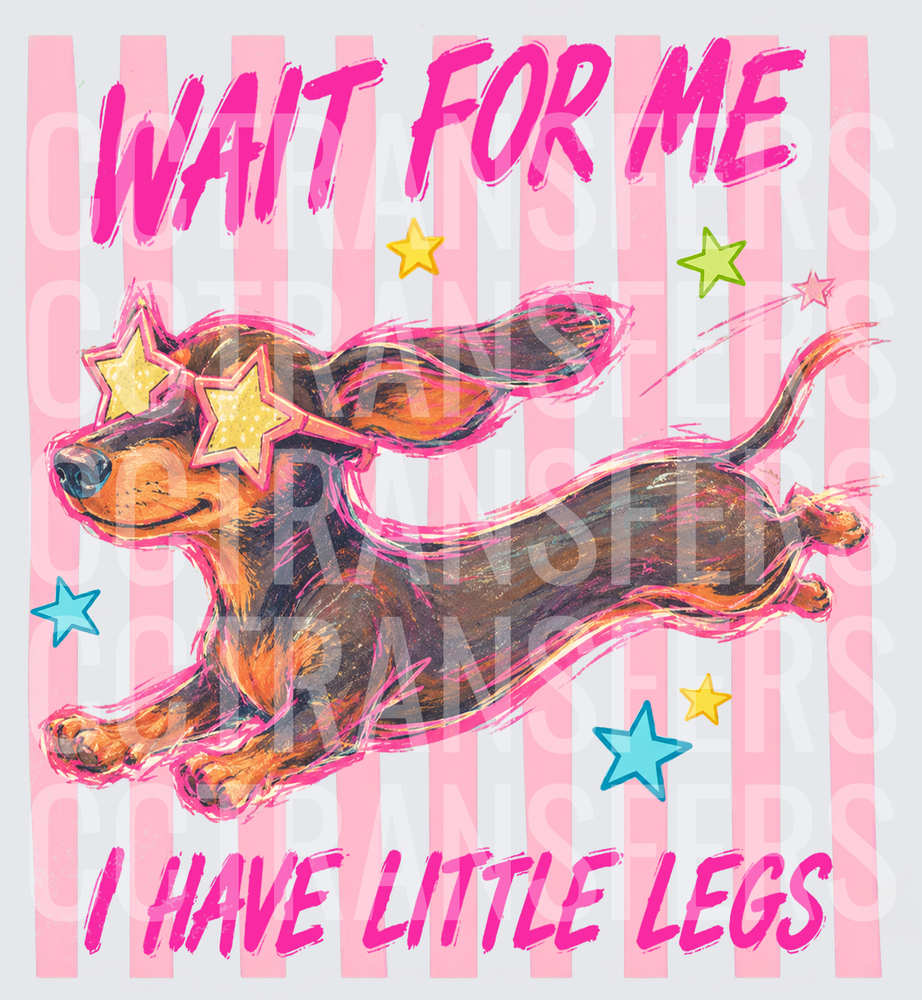 Wait For Me I Have Little Legs Running Dachshund (DTF)
