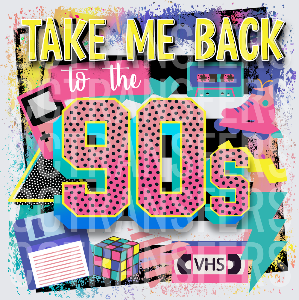 Take Me Back to the 90s Retro Nostalgia Icons (DTF)