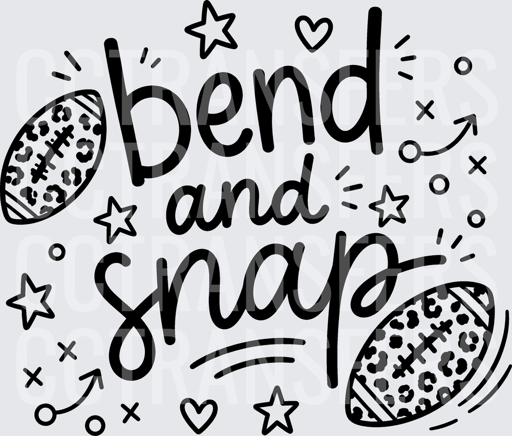 Bend and Snap Leopard Print Football Stars DTF