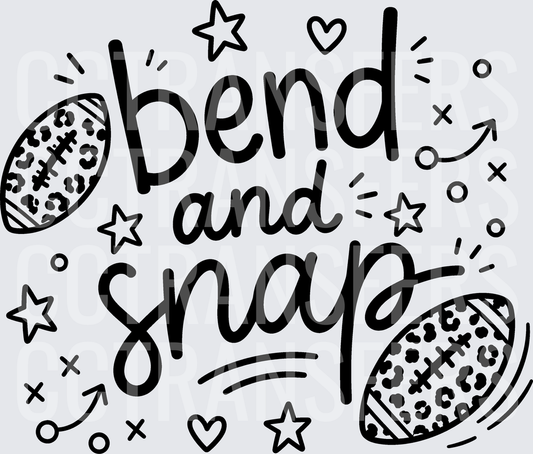 Bend and Snap Leopard Print Football Stars DTF