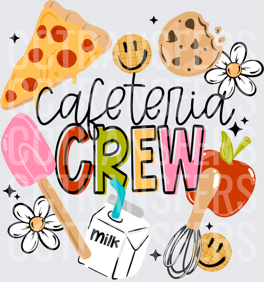 Cafeteria Crew School Lunch Food Doodle Design (DTF)