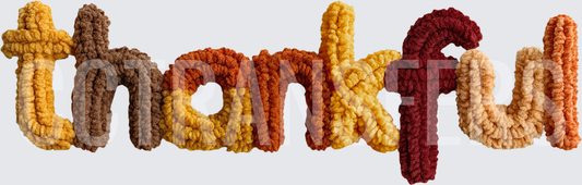 Thankful Chunky Yarn Letter Word Fall Colors (DTF)