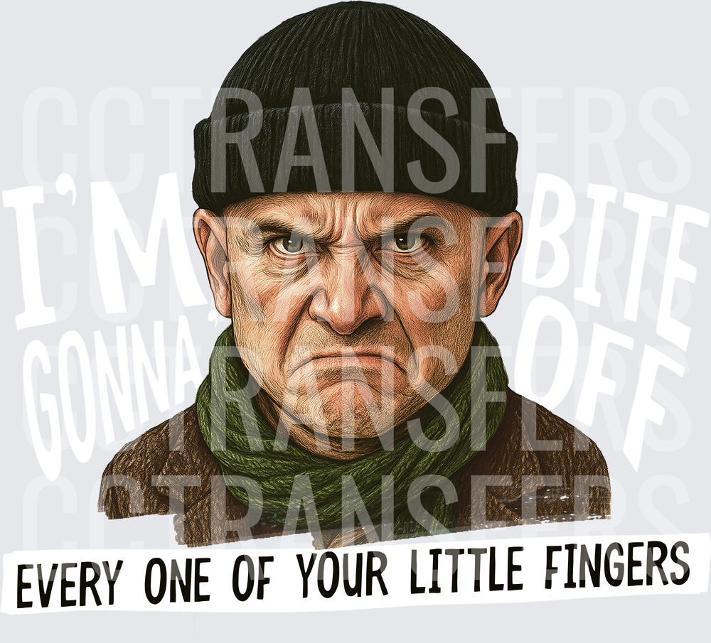 Grumpy Old Man Black Beanie Green Scarf Every One Of Your Little Fingers (DTF)