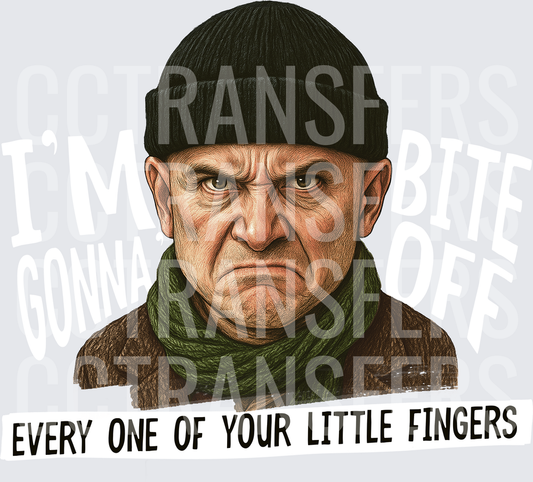Grumpy Old Man Black Beanie Green Scarf Every One Of Your Little Fingers (DTF)