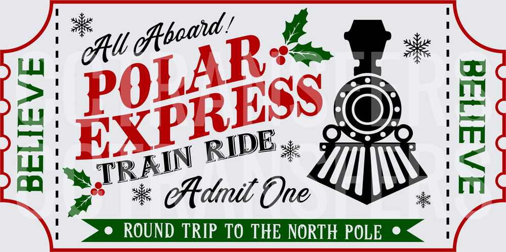 All Aboard Train Ride Admit One North Pole Ticket (DTF)