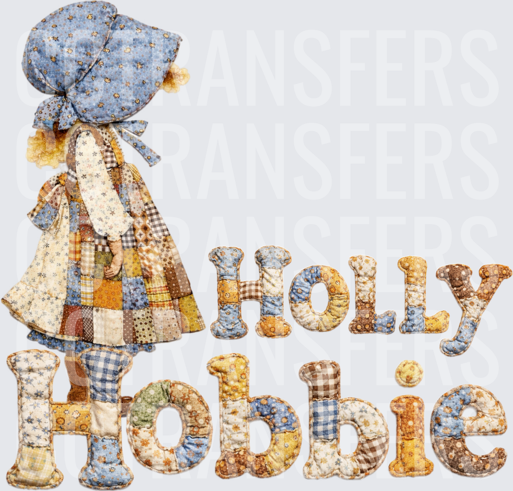 Holly Hobbie Patchwork Girl with Bonnet (DTF)