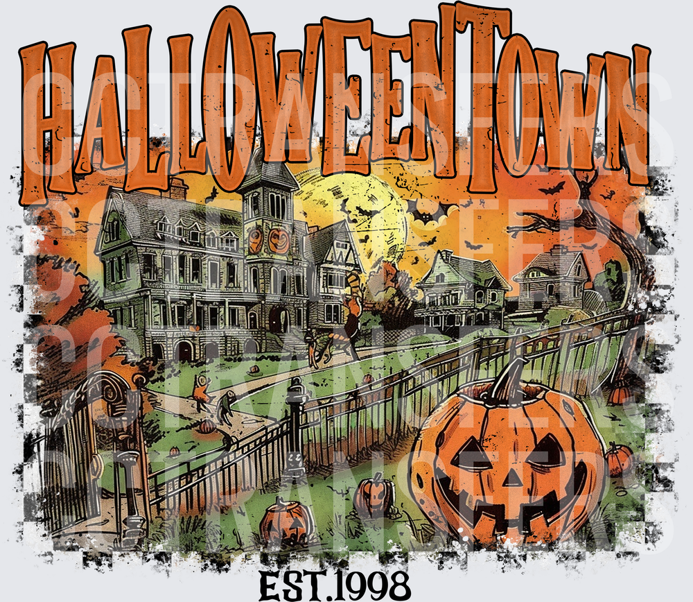 Halloweentown Est. 1998 Haunted House Jack-O-Lantern (DTF)
