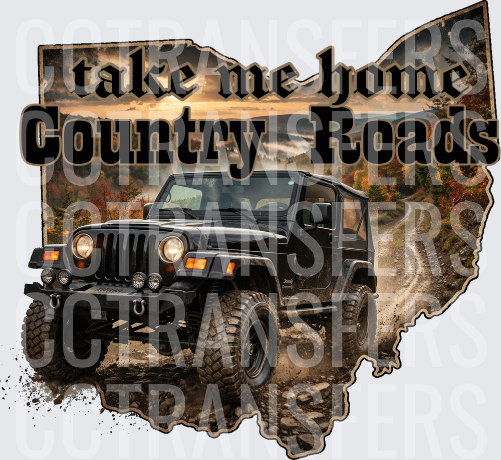 Take Me Home Country Roads Ohio Off-Road 4x4 (DTF)