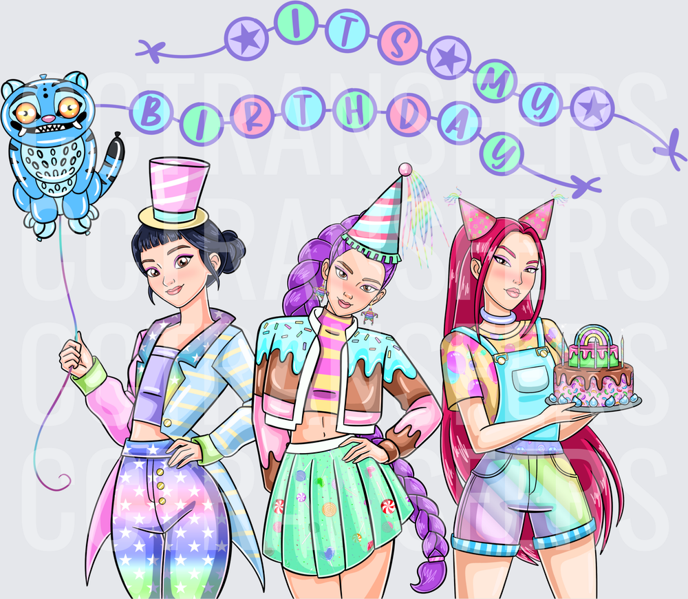 Its My Birthday Pastel Girls Party Celebration (DTF)