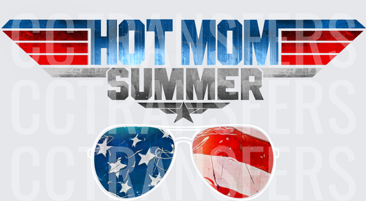 Hot Mom Summer Patriotic Aviator Sunglasses (DTF)