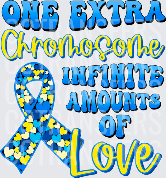 One Extra Chromosome Infinite Amounts of Love Ribbon (DTF)