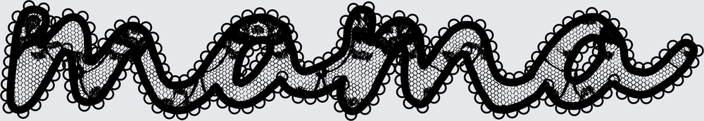 Mama Lace Texture Script Lettering (DTF)