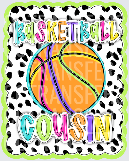 Basketball Cousin Colorful Dalmatian Print (DTF)