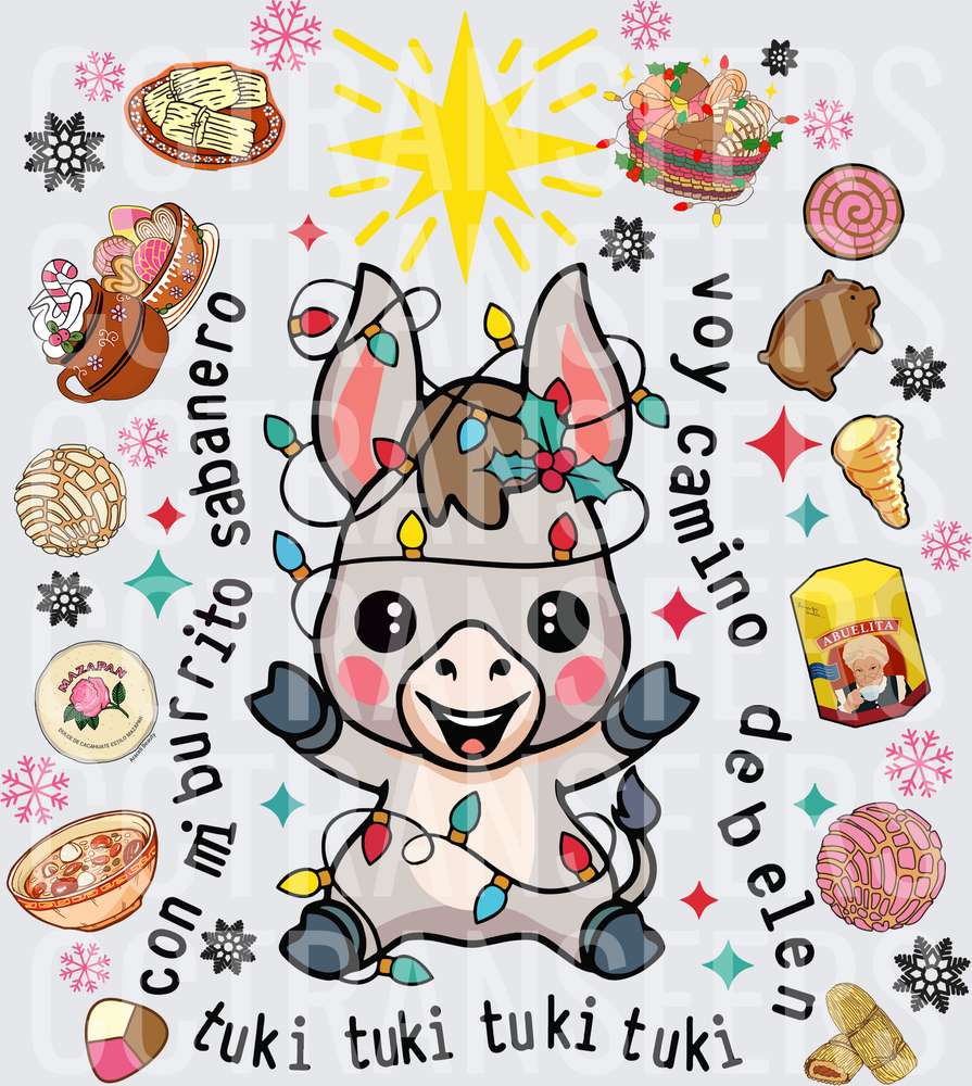 Burrito Sabanero Christmas Donkey Mexican Treats (DTF)