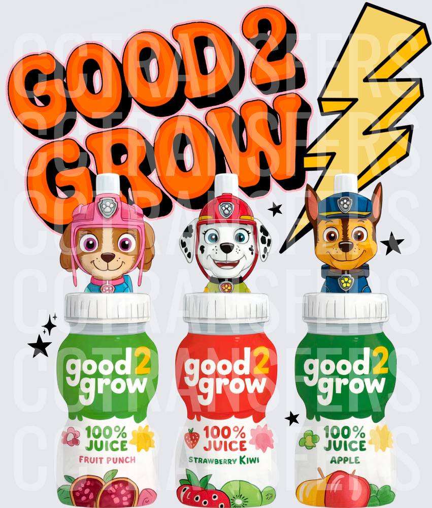 Good 2 Grow Pup Squad Juice Bottles Lightning Bolt (DTF)