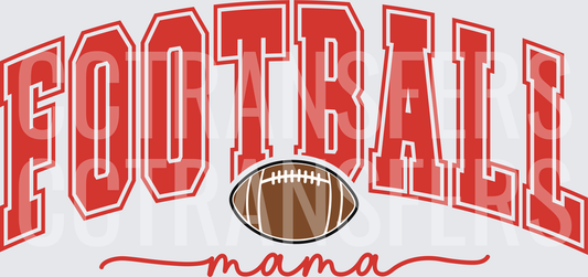 Football Mama Arched Varsity Lettering with Ball (DTF)