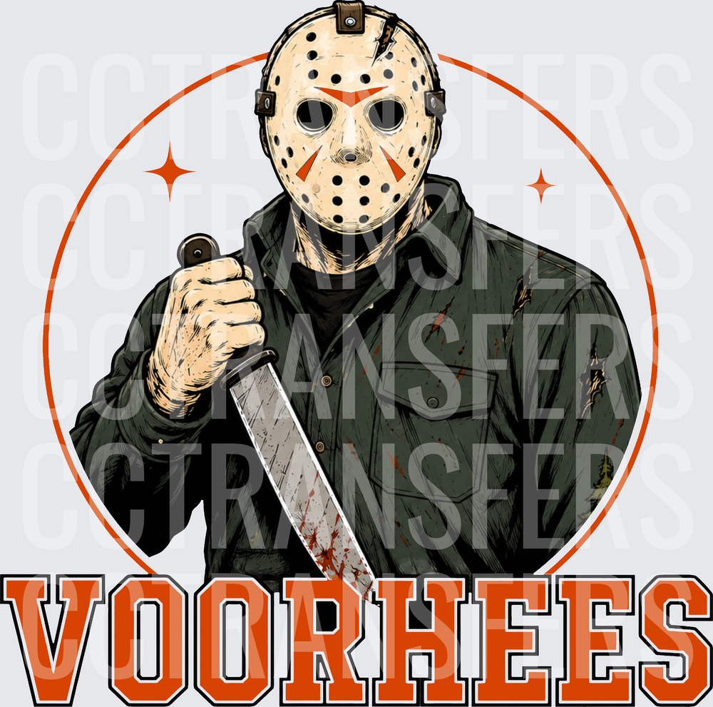 Voorhees Hockey Mask Killer Bloody Machete (DTF)