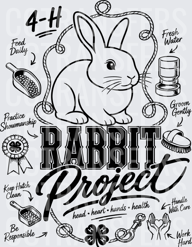 4-H Rabbit Project Head Heart Hands Health (DTF)