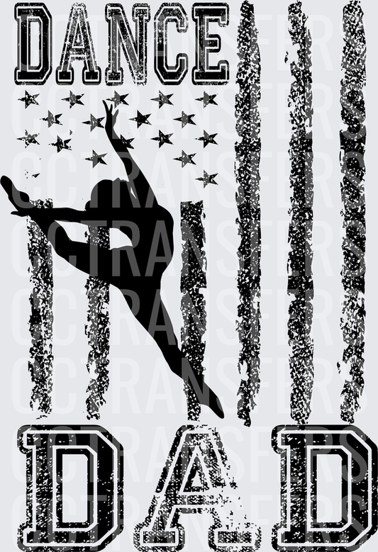 Dance Dad Patriotic Flag Dancer Silhouette (DTF)
