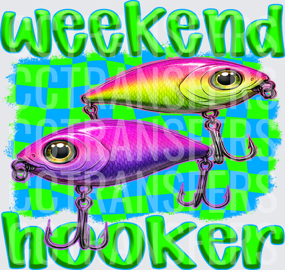 Weekend Hooker Colorful Fish Lure Fishing Design (DTF)