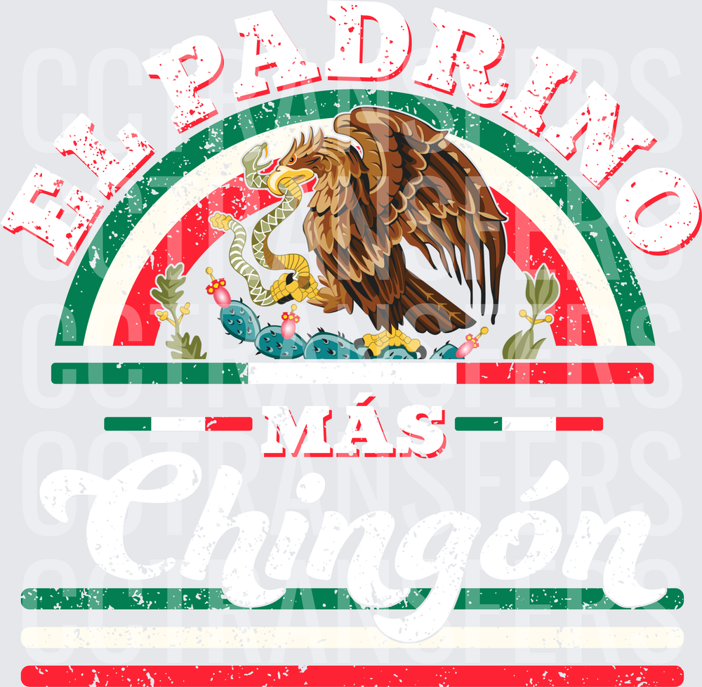 El Padrino Más Mexican Eagle Coat of Arms Distressed (DTF)