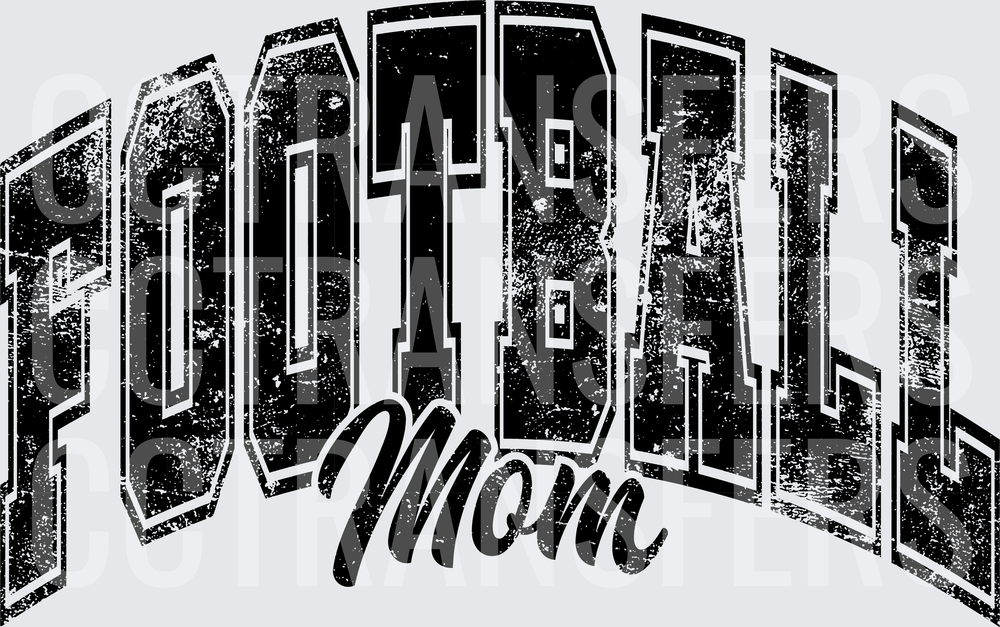 Distressed Varsity Arch Football Mom (DTF)