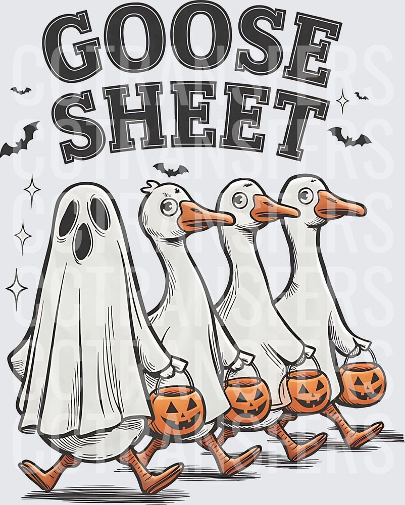 Goose Sheet Halloween Geese Ghost Trick or Treat (DTF)