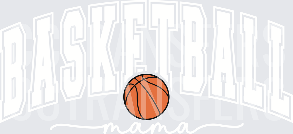 Classic Orange Basketball Simple Cartoon Illustration (DTF)